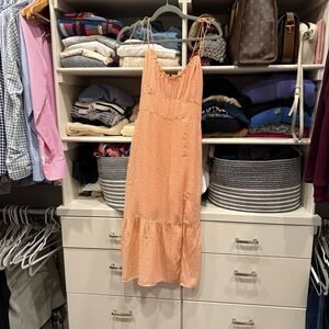 Abercrombie & Fitch Peach Midi Dress